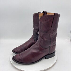 Lucchese Classics Handmade Men Size 8EE Brown Leather Pull On Western Boot